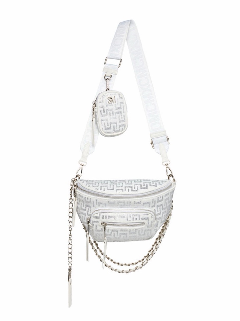 BMAXIMAS White Silver Crossbody Bag | Crossbody Bag & Lace-Up Sneakers SET - Picture 4 of 12